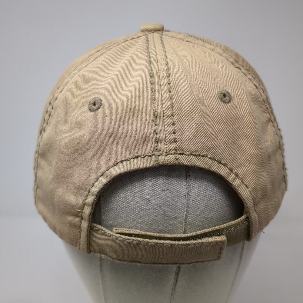 Catchfly Baseball Cap Blue Beige OS Strapback Distressed Aztec Embroidered Hat - Picture 6 of 9